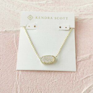 Kendra Scott Elisa Iridescent Drusy Gold Necklace